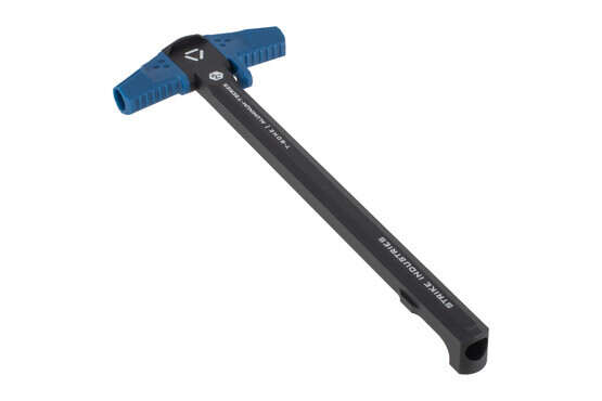 Strike Industries T-Bone AR-15 Charging Handle for .223/5.56 in Black with blue modular charging handle